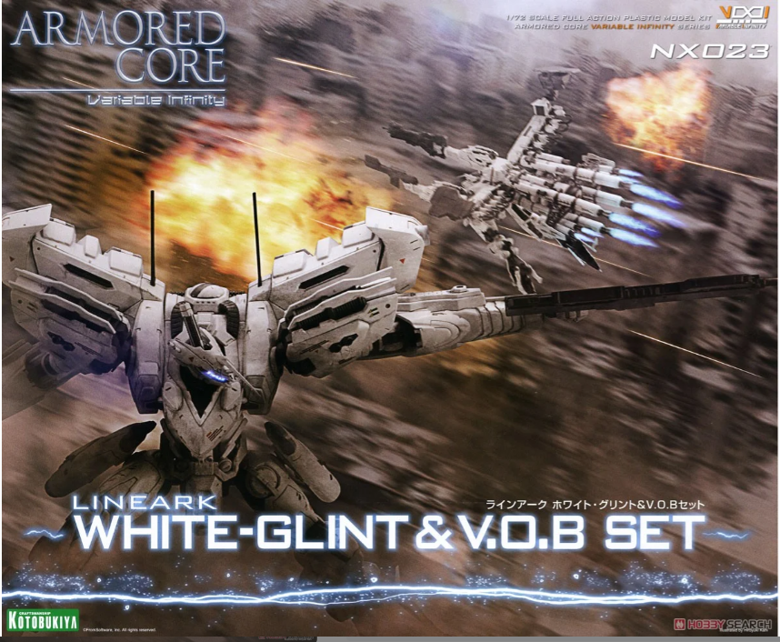 Armored Core Plastic Model Kit 1/72 Lineark White-Glint & V.O.B Set