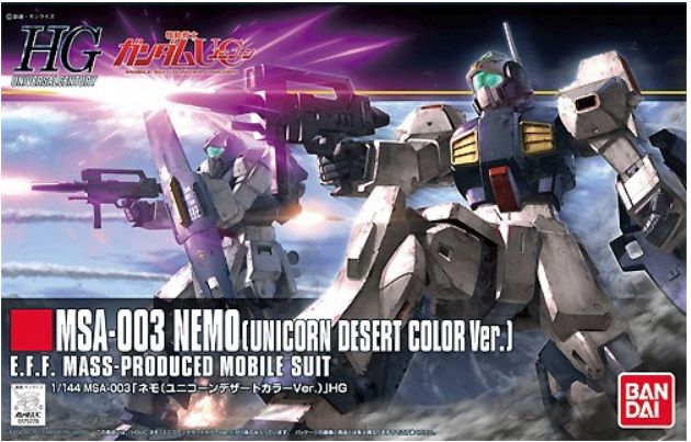 1:144 HGUC Gundam Unicorn MSA-003 Nemo (Unicorn Desert Color Ver.)