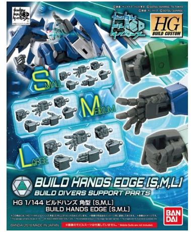1:144 HG Build Custom Build Hands Edge (S,M,L)