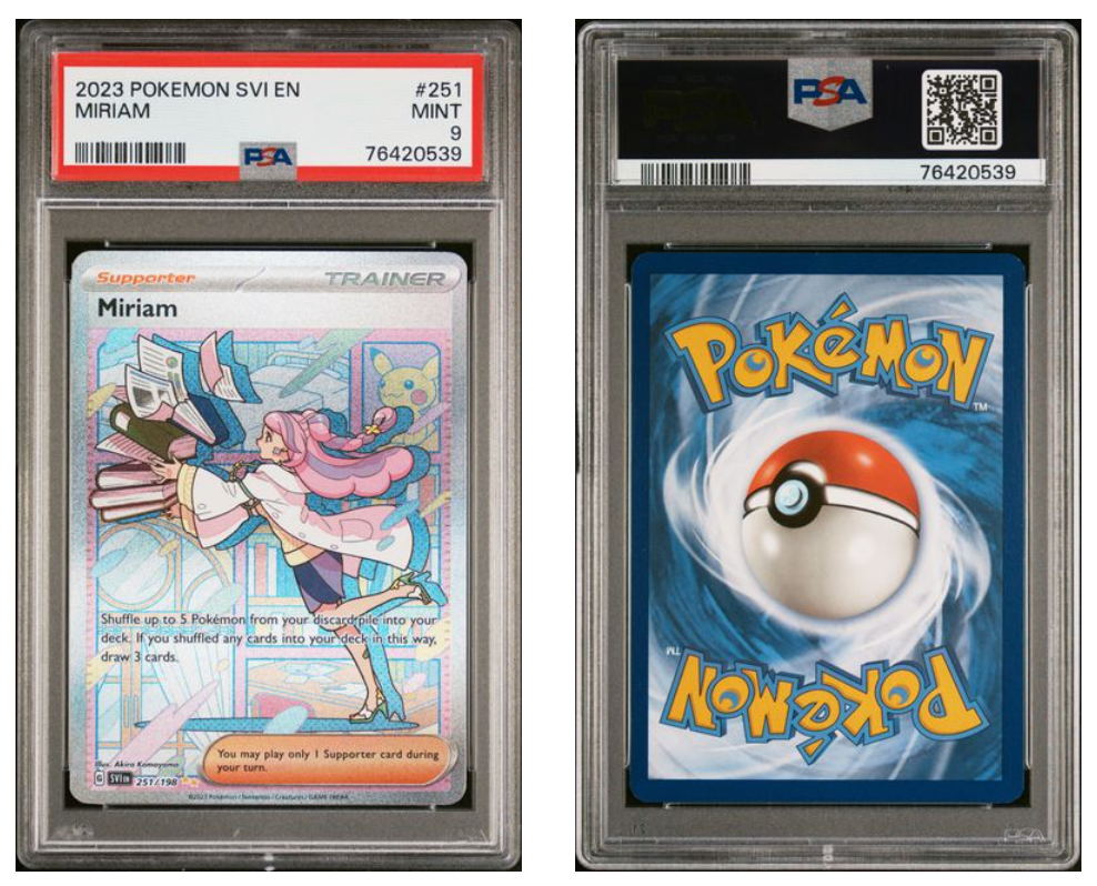 PSA 9 2023 POKEMON SVI EN MIRIAM (76420539)