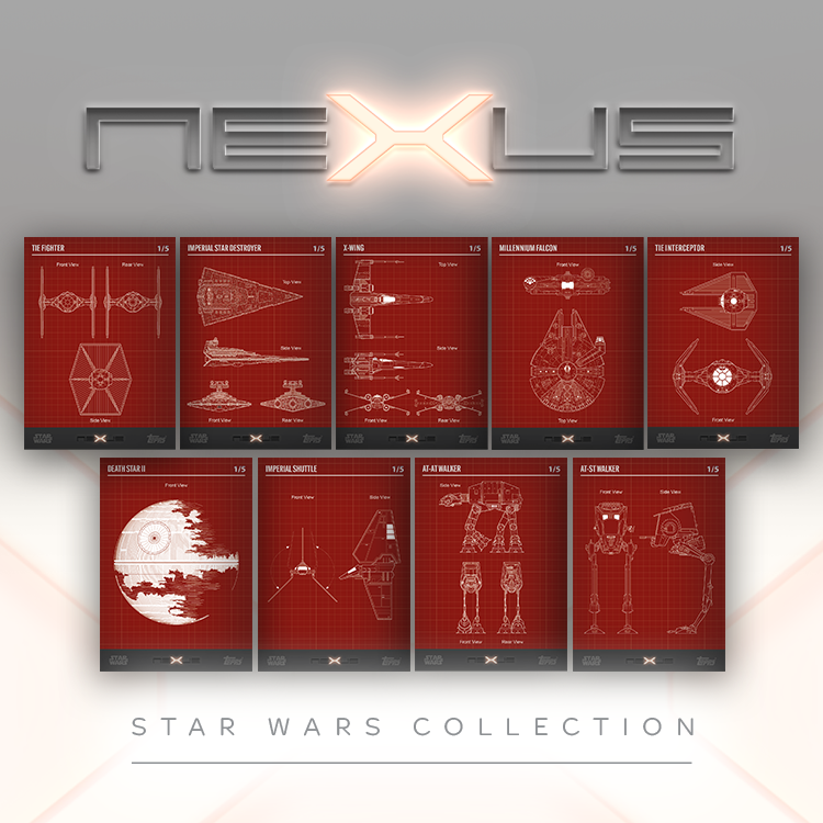 2022 TOPPS EUROPE STAR WARS NEXUS 6 - Set of 5 cards ( parallel /5 RED )