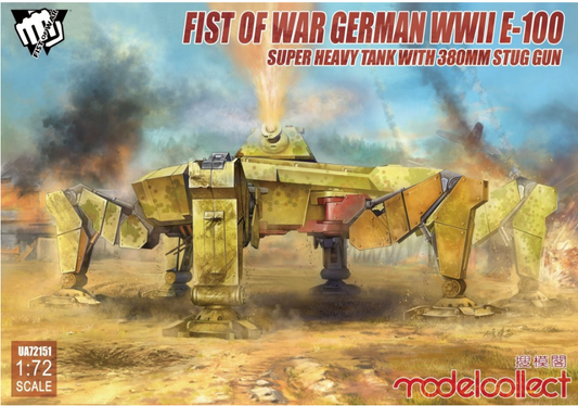 MODEL COLLECT 1:72 Fist of War German WWII E-100 Super Heavy Tank with 380mm Stug Gun