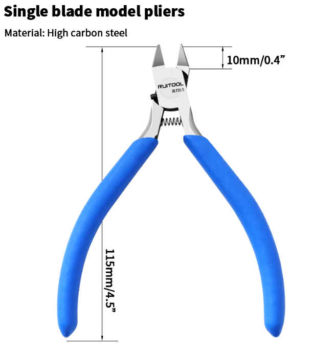 4.5'' Model Nippers Ultra-thin Single-Edged