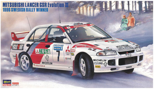 1:24 Mitsubishi Lancer GSR Evolution III  1996 Swedish Rally winner