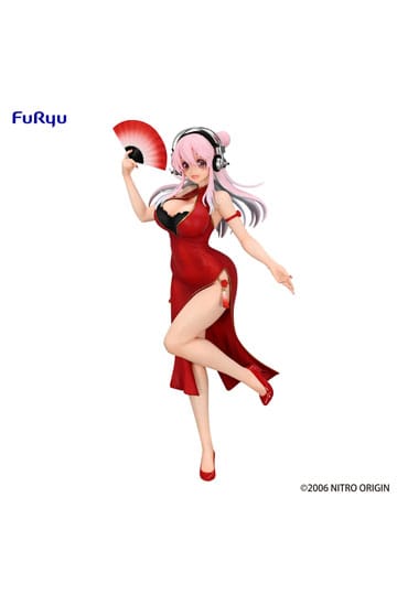 Super Sonico Trio-Try-iT PVC Statue China Dress Ver. 21 cm